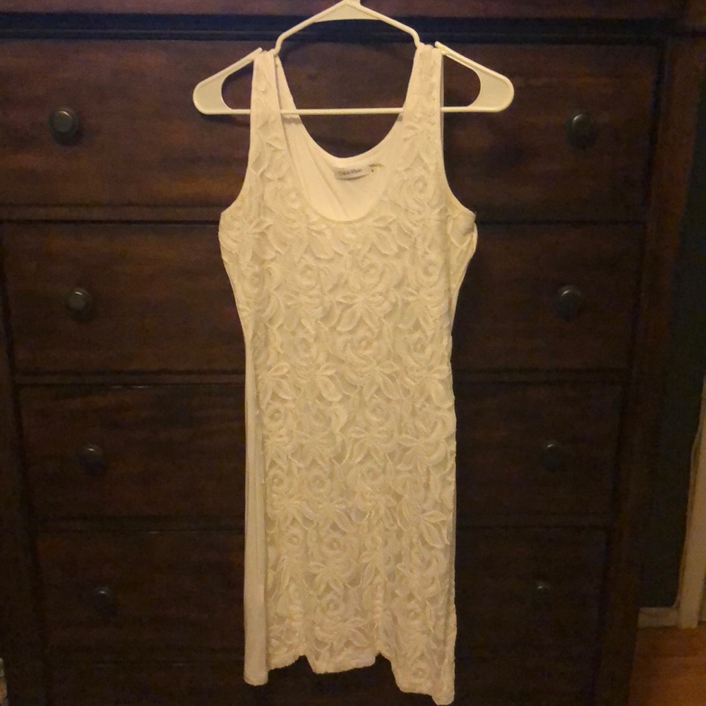 White Lacy Calvin Klein dress